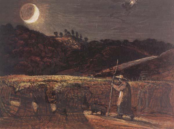 Samuel Palmer Cornfield by Moonlight oil painting image